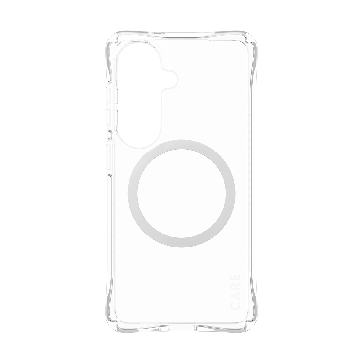 MagSafe şarj cihazı için halkalı şeffaf telefon kılıfı.