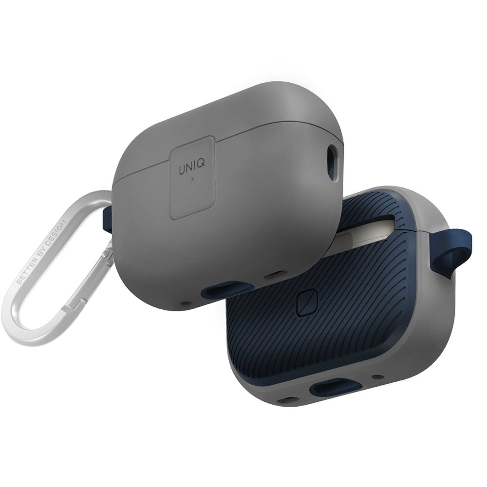 UNIQ Clyde Kilitli Airpods Pro 2 (2.Nesil) Uyumlu Kulaklık Kılıfı Gri
