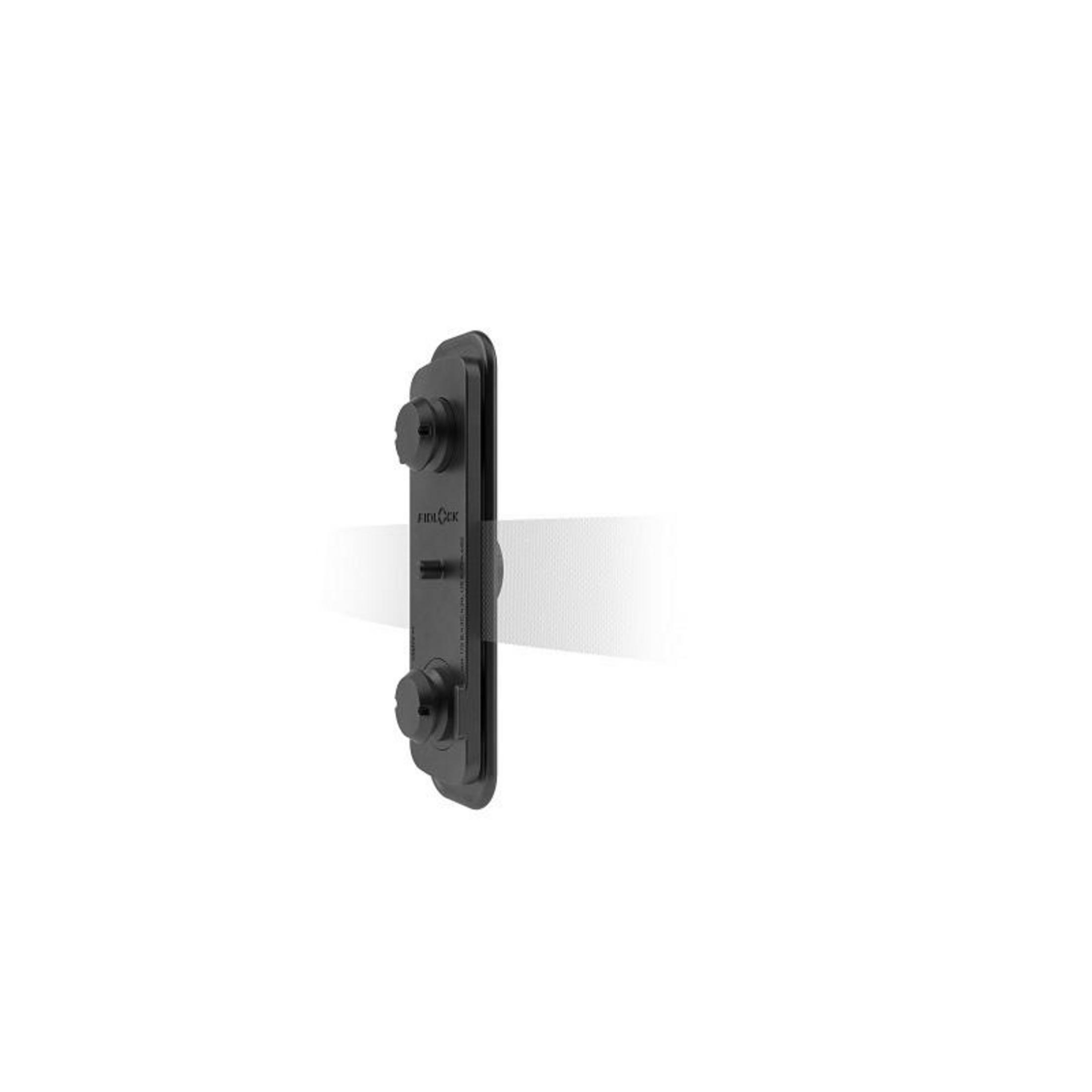 Schwarzer FIDLOCK-Magnetverschluss mit Riemenhalterung