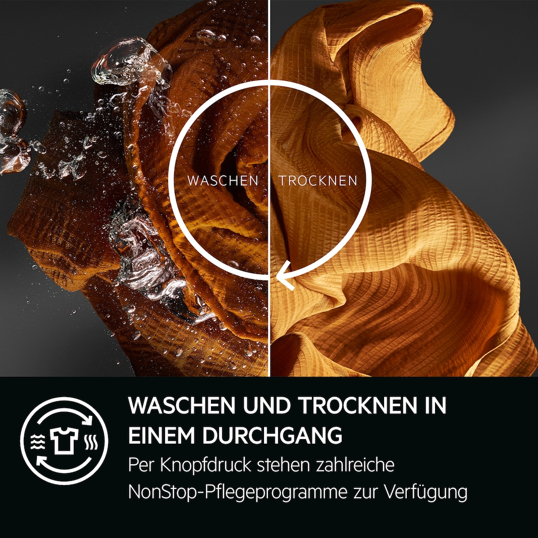 Braunes Tuch wird gewaschen und getrocknet, geteilt durch einen Kreis.