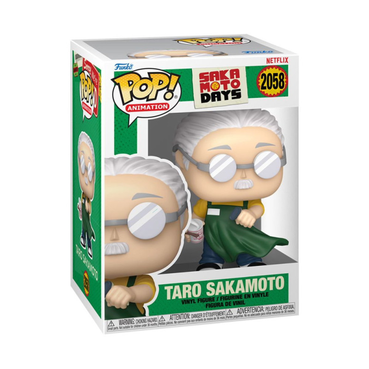 Figurka Funko Pop winylowa Taro Sakamoto z Saka Days w opakowaniu.