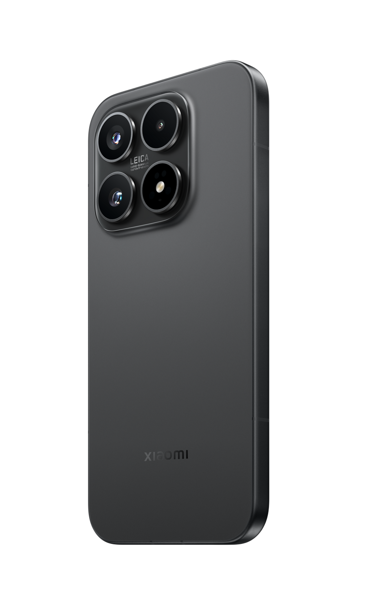 Ciemnoszary smartfon z czterema aparatami i logo Xiaomi.