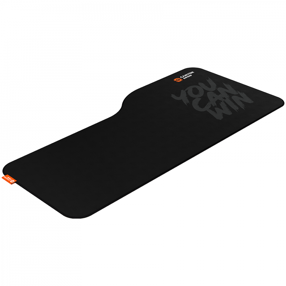 Czarna podkładka pod mysz z szarym nadrukiem 