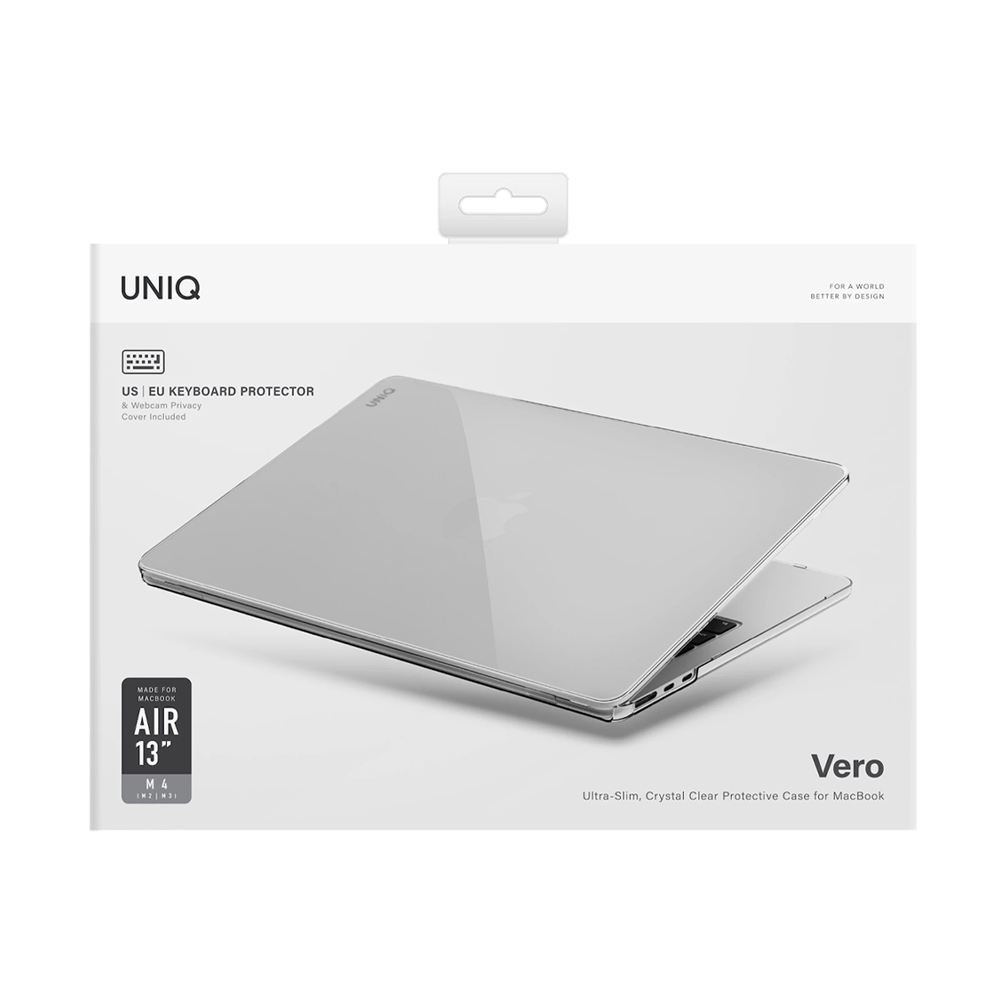 UNIQ Vero Ultra-İnce Kristal Şeffaf Koruyucu MacBook Air 13" Kılıfı.