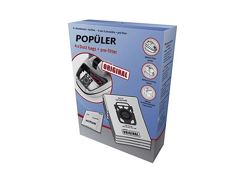 POPULER Nilfisk Elite & Extreme GM300/400/500 King Serisi Uyumlu  Torba
