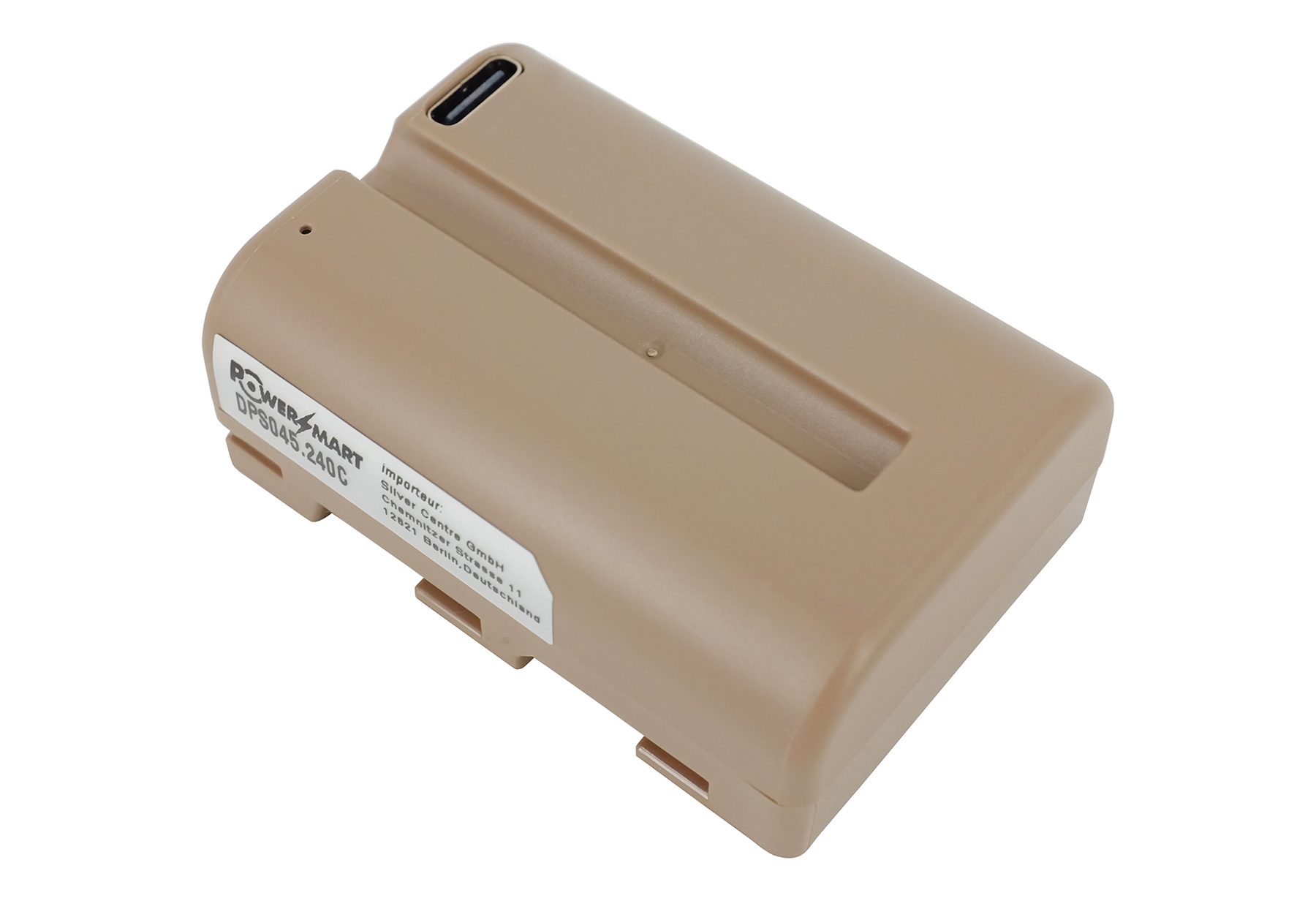 Ein beiger Akku mit der Bezeichnung Power Smart DPS045.240C.