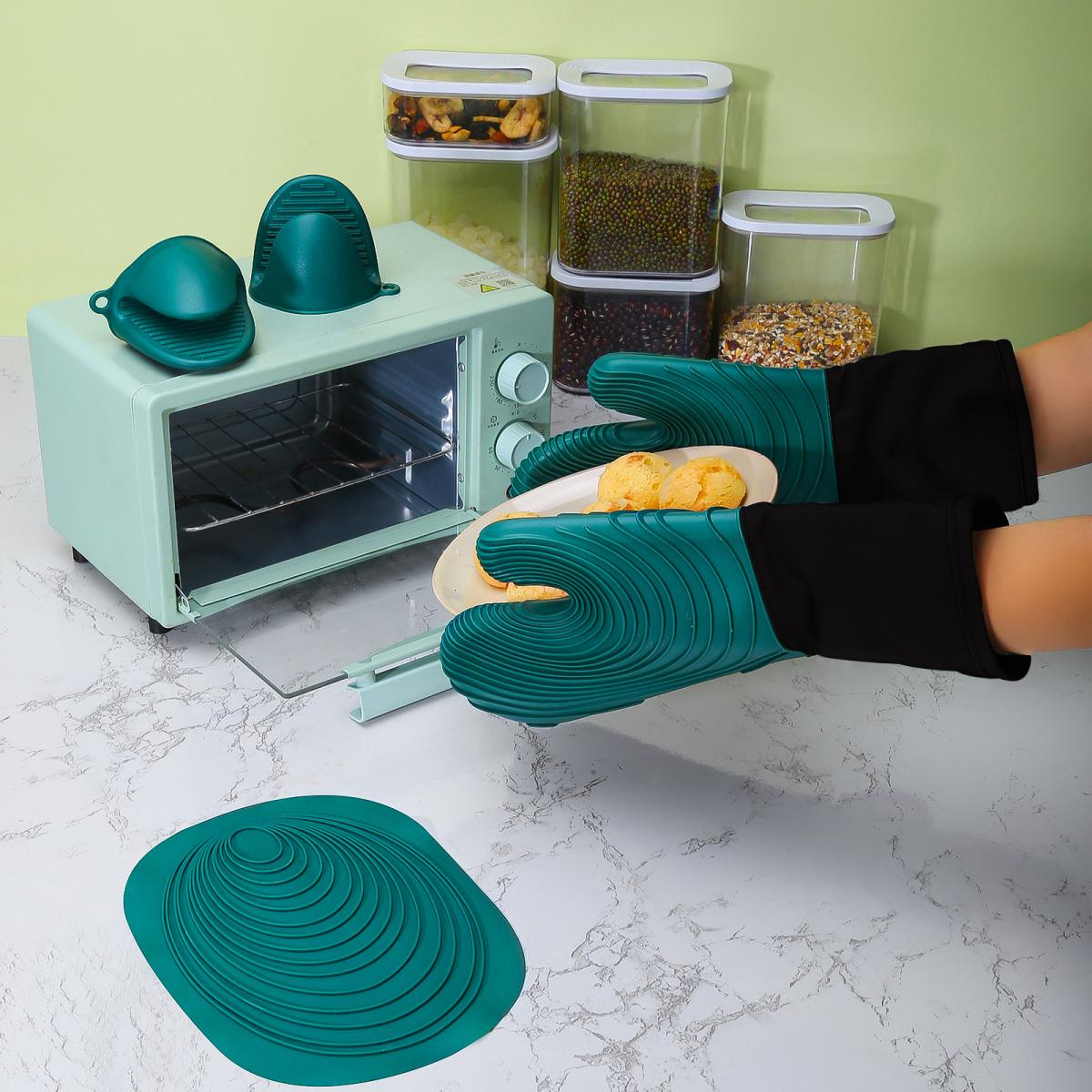 HIYORI Hitzebestndig, Wasserdichtes Silikon Handschuhe