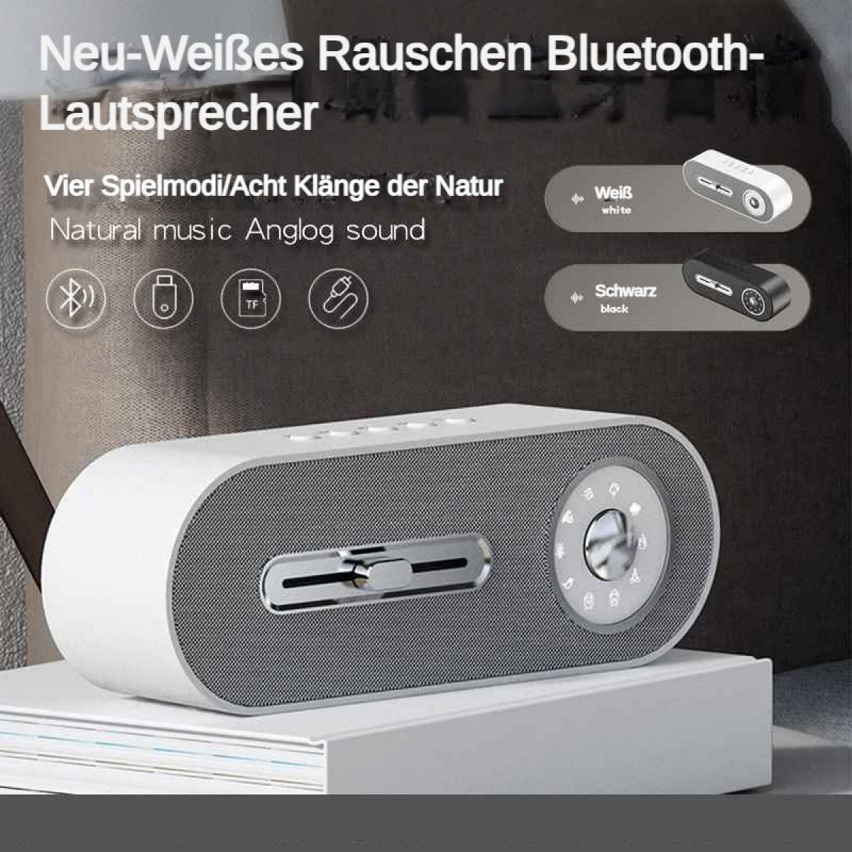 Ein weißer Bluetooth-Lautsprecher mit vier Modi und acht Naturklängen.