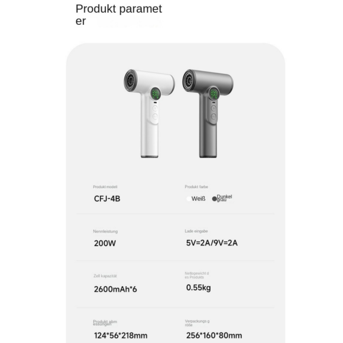 Ein weißes und ein graues Massagegerät mit digitalen Displays und Bedienelementen.