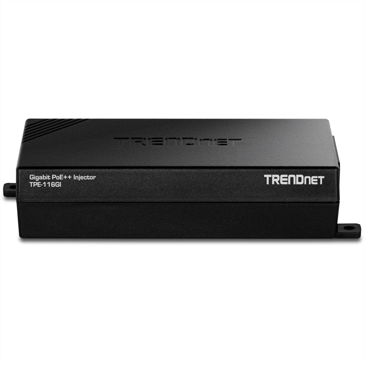 Schwarzer Gigabit PoE++ Injektor TPE-116GI von TRENDnet.