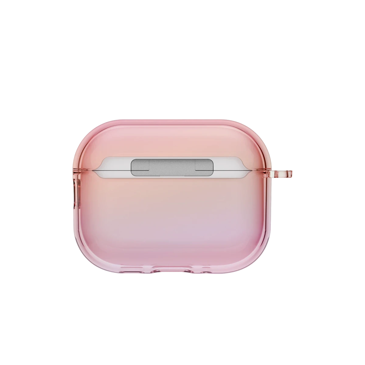 Pembe'den turuncuya geçişli şeffaf şarj kılıfı.