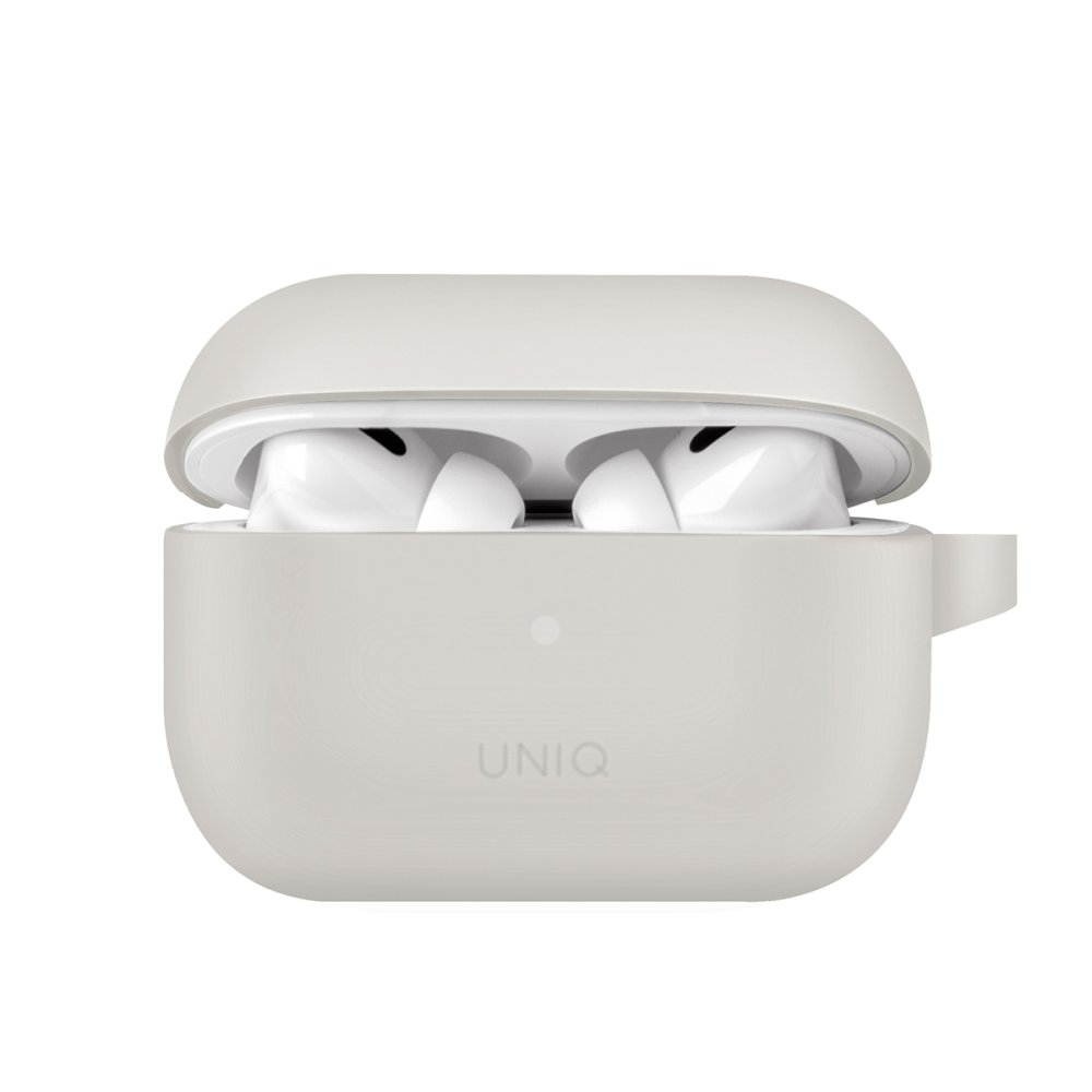UNIQ Vencer Airpods Pro 2 (2.Nesil) Uyumlu Silikon Kulaklık Kılıfı Gri