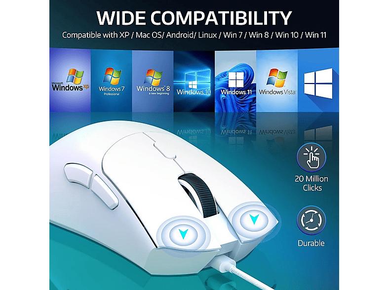 Trust Puck Mouse Wireless Ricaricabile, Bluetooth o 2.4 GHz con Mini