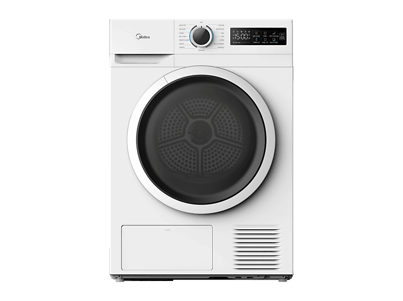 Secadora bomba de calor - MIDEA MD110H80/W-ES, Condensación, 8 kg, 15 programas, Blanco