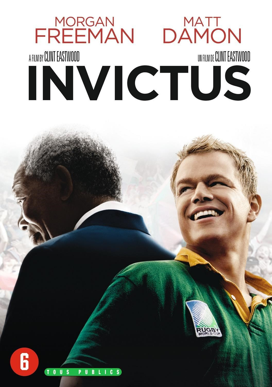 Morgan Freeman en Matt Damon op de Invictus filmposter.