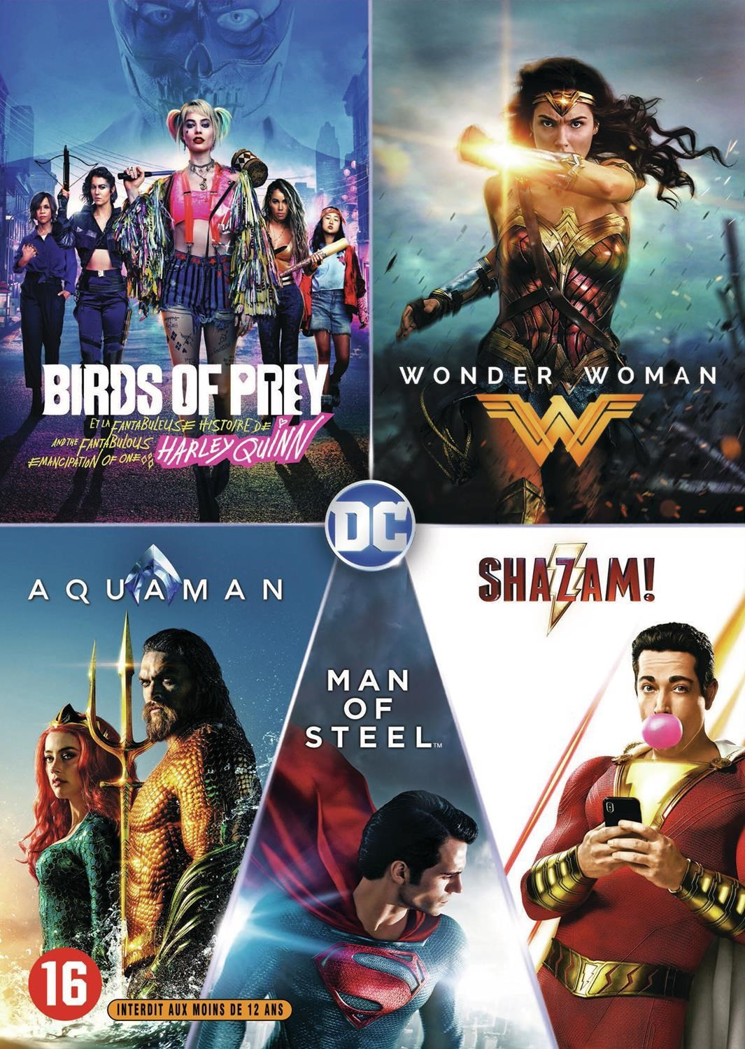 DC-films: Birds of Prey, Wonder Woman, Aquaman, Shazam & Man of Steel.