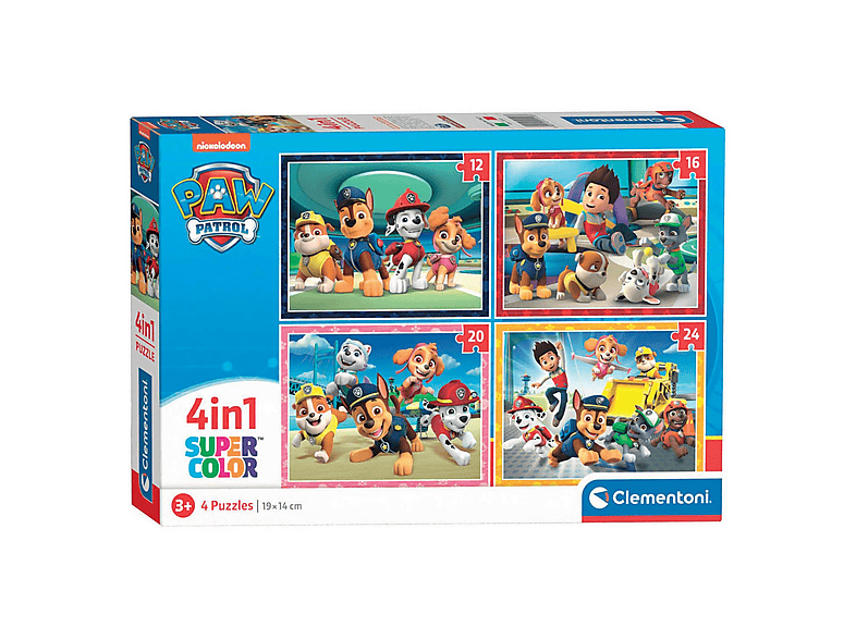 CLEMENTONI Puzzle Paw Patrol 4in1 4 verschiedene Motive puzzlespiel ...