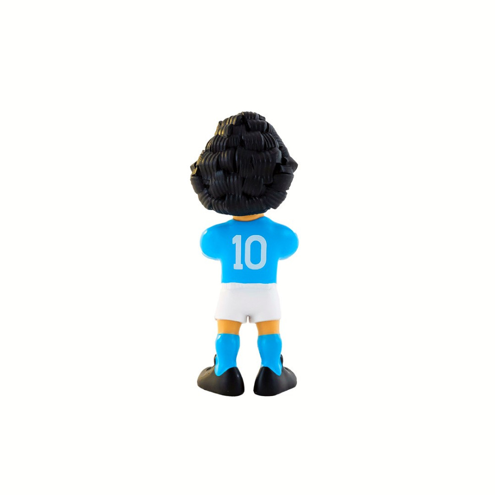 Rückansicht einer Figur mit schwarzem Haar, hellblauem Trikot mit der Nummer 10.