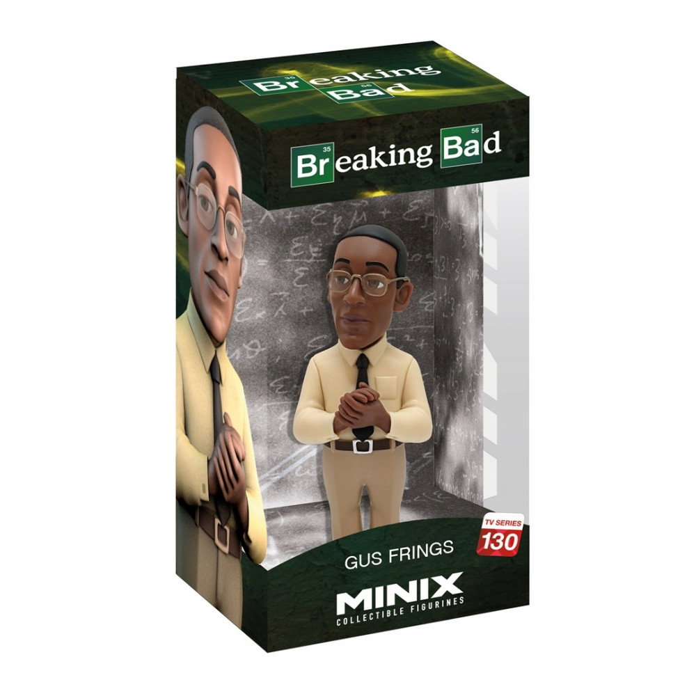 Opakowanie figurki kolekcjonerskiej Gus Frings Minix z logo "Breaking Bad".