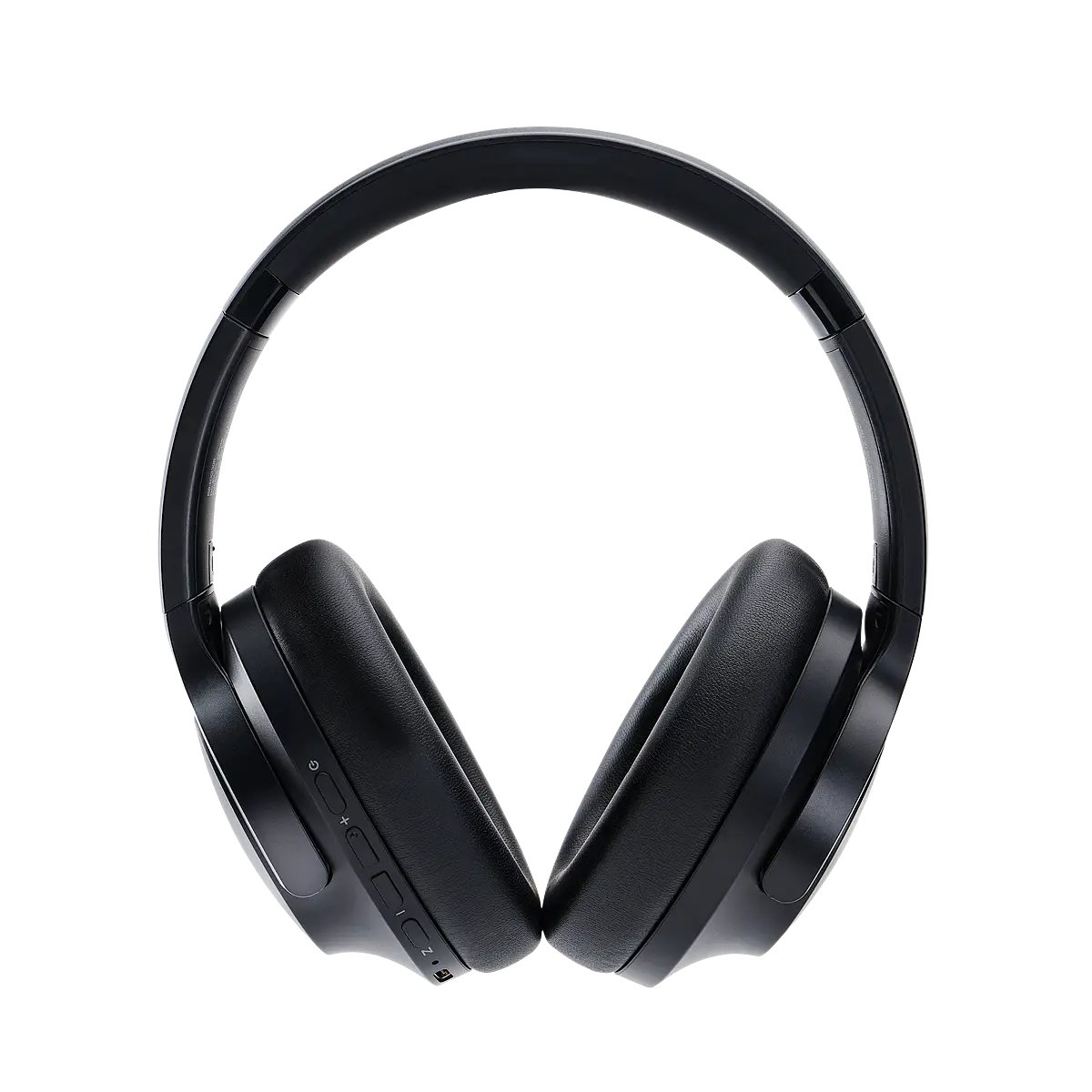 Schwarze Over-Ear-Kopfhörer mit gepolsterten Ohrmuscheln und Kopfbügel.