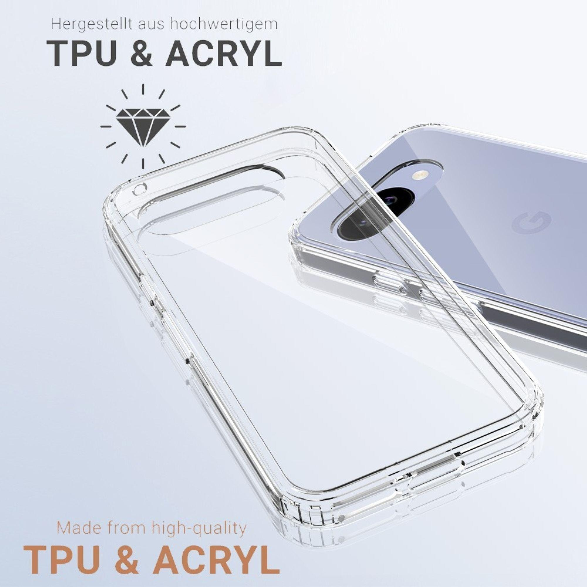 Transparente Handyhülle aus TPU & Acryl mit einem stilisierten Diamanten.