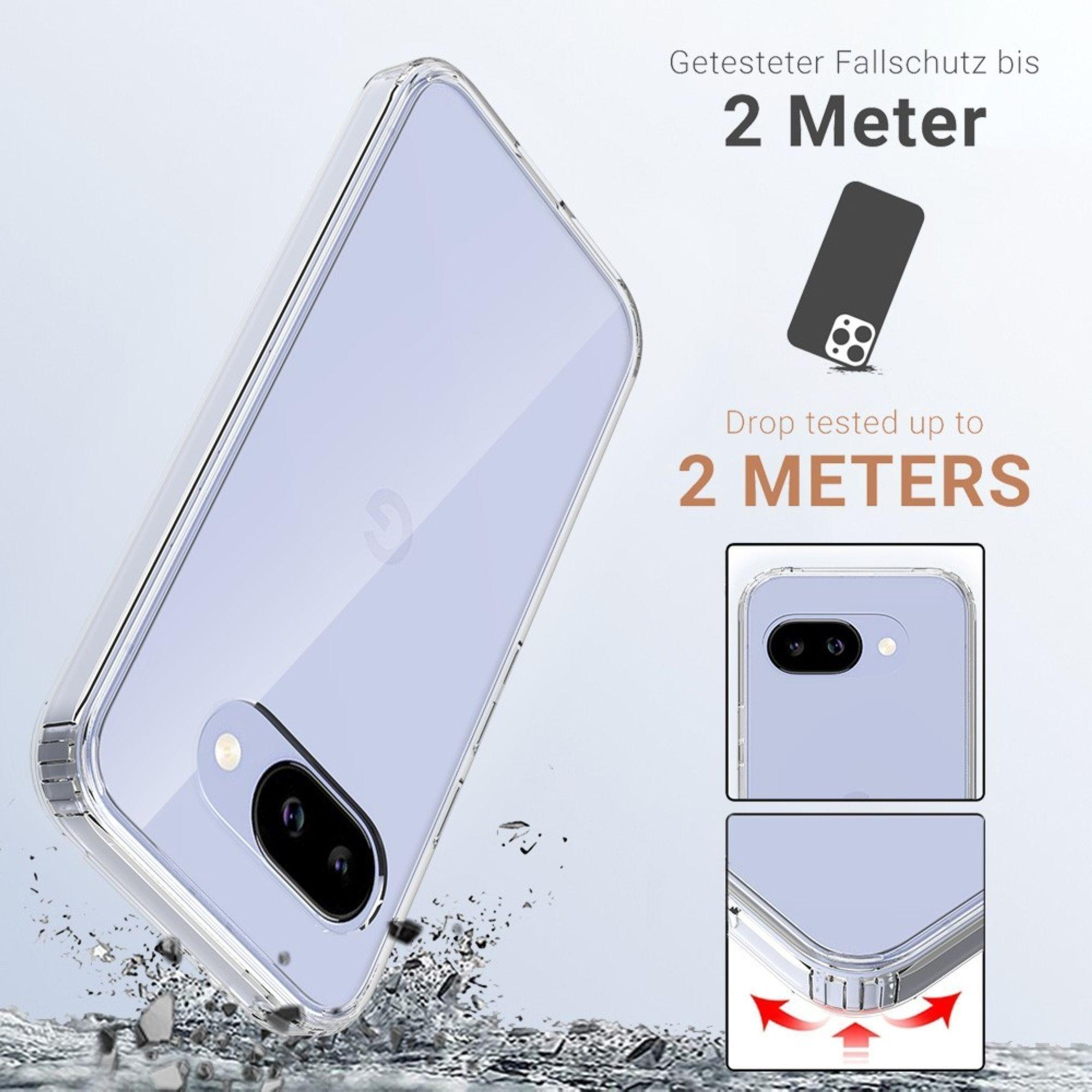 Transparente Handyhülle mit Fallschutz bis 2 Meter.