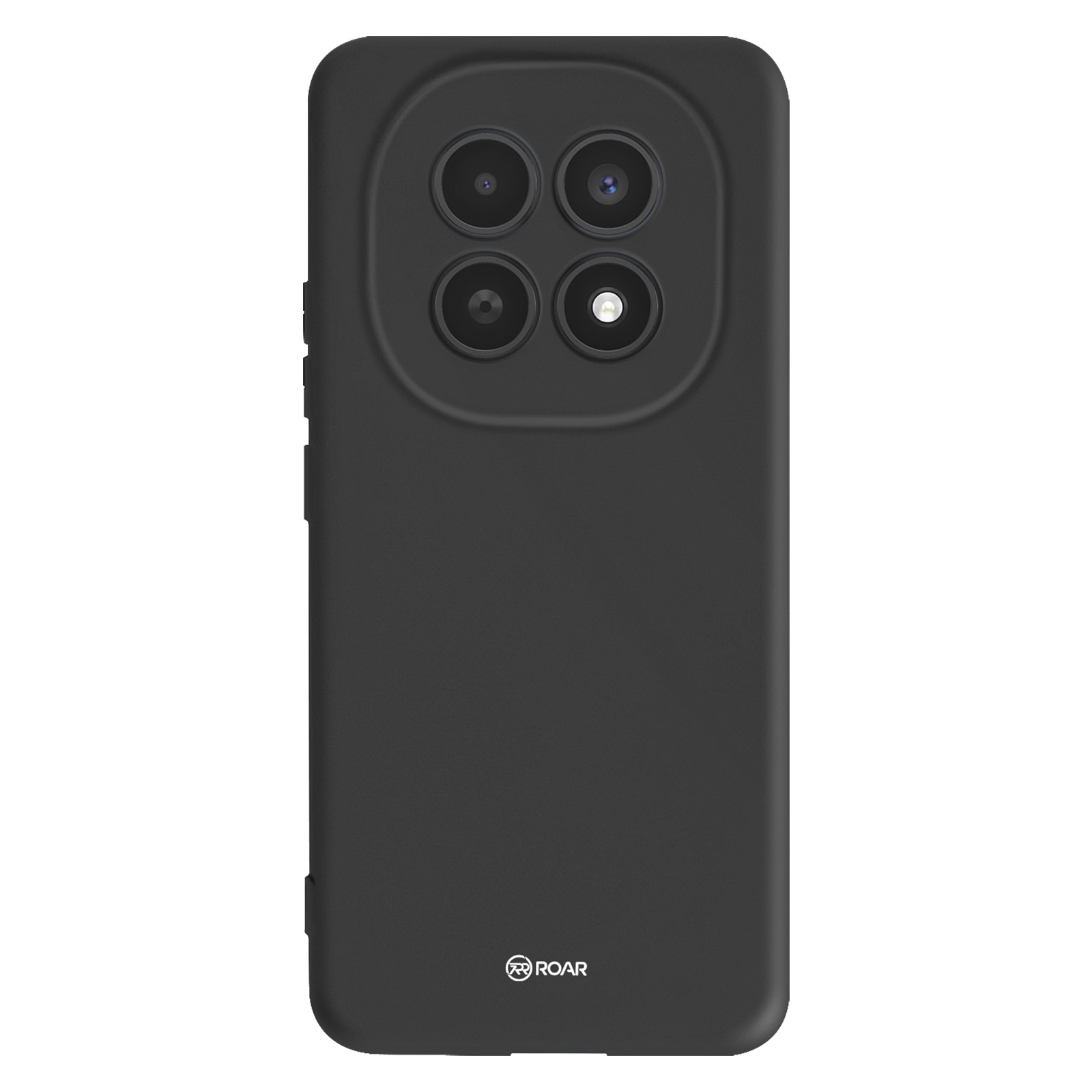 Zwarte telefoonhoes met vier camera's en ROAR-logo.