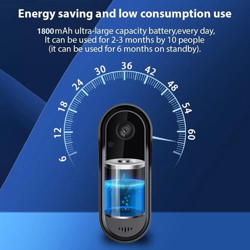 Un dispositivo nero con indicatore di batteria e quadrante d'uso.