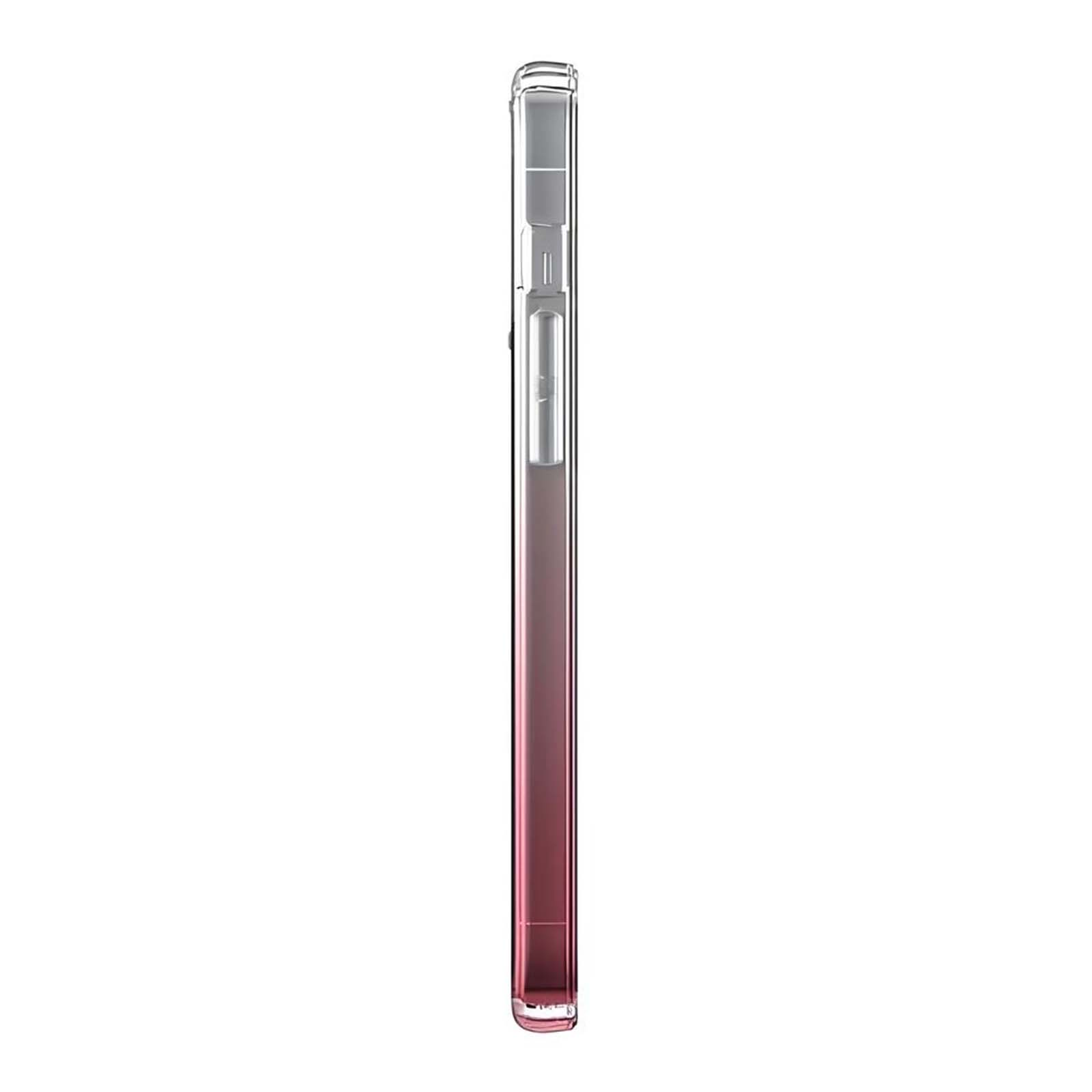 Una cover per telefono con sfumatura di colore da trasparente a rosso scuro.