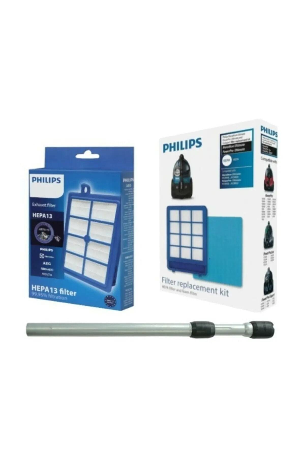 Philips HEPA13 egzoz filtresi kutusu ve filtre değişim kiti kutusu.