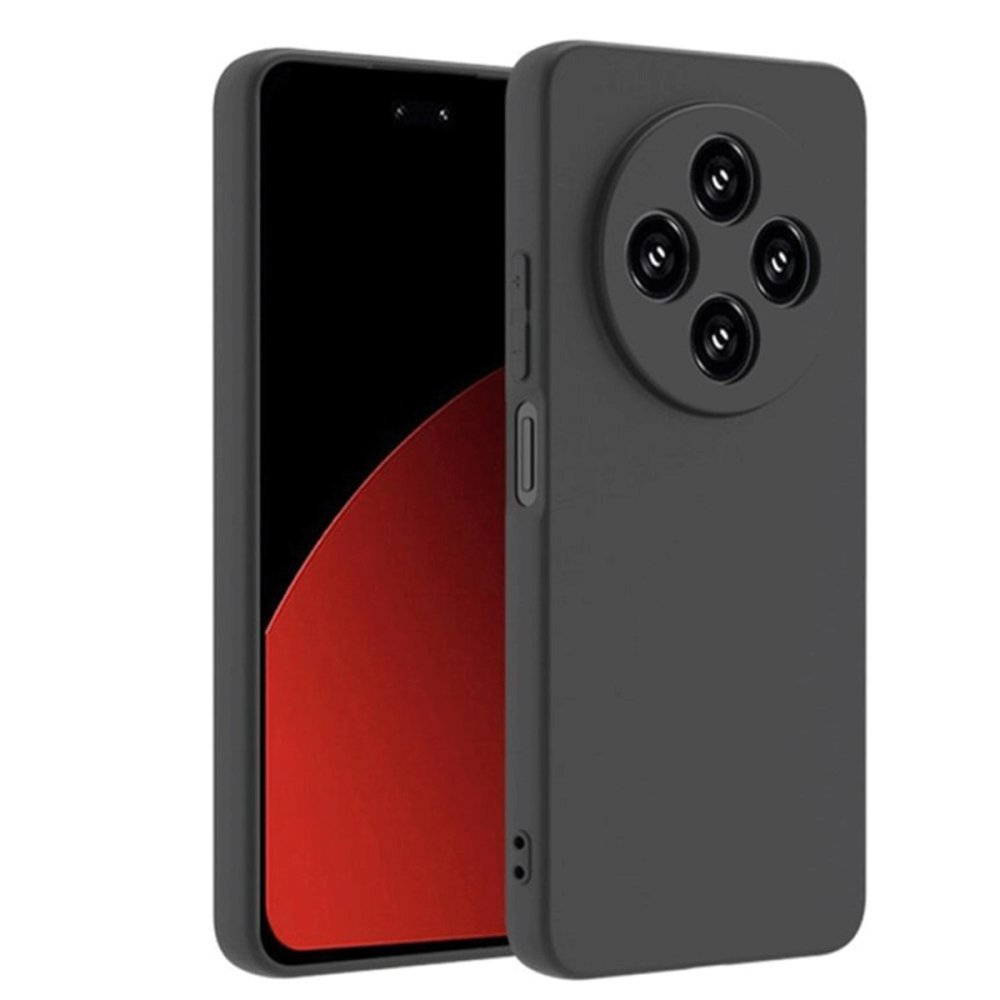 Arkada dairesel modülde dört kamerası olan koyu gri telefon.