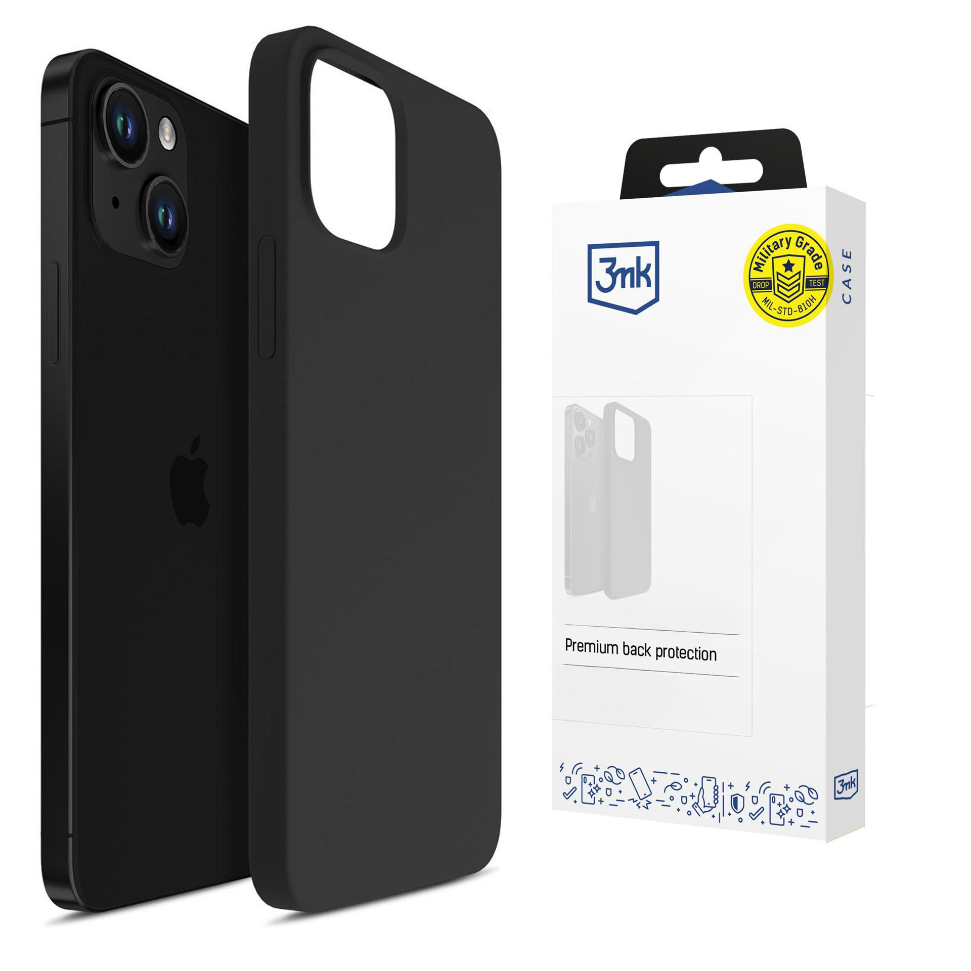 Czarny smartfon z etui obok i opakowaniem.