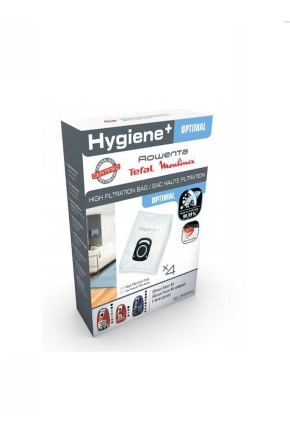 Rowenta Hygiene+ Optimal elektrikli süpürge torbası, 4'lü paket