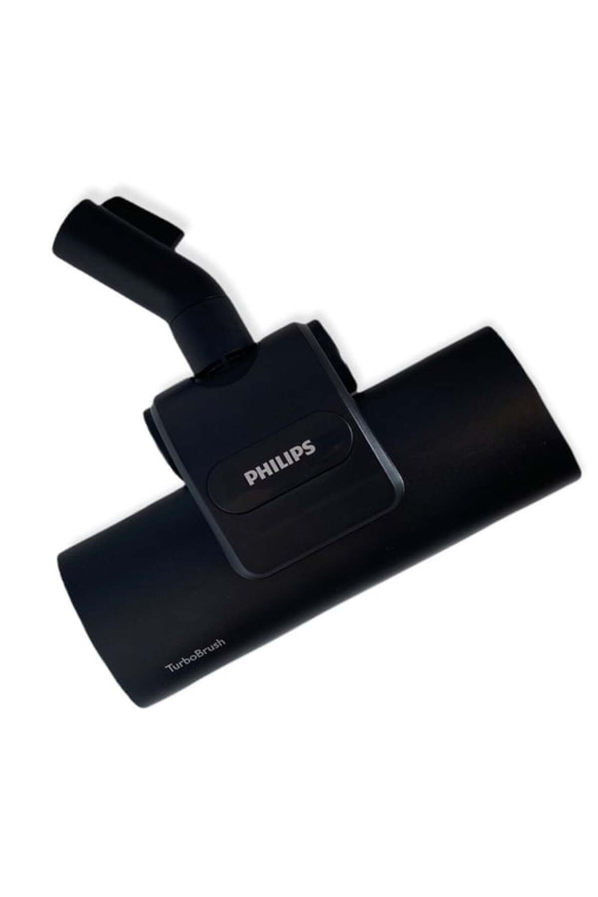 Beyaz zeminde siyah Philips Turbobrush elektrikli süpürge başlığı.