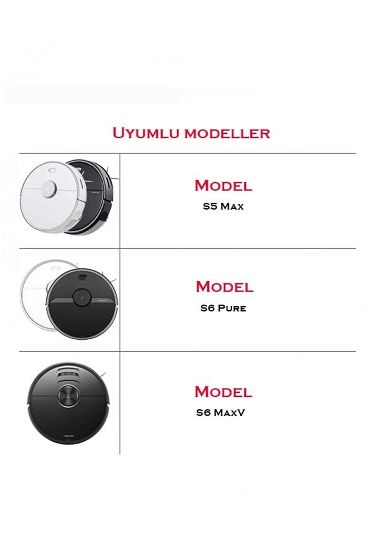Üç robot süpürge modeli: S5 Max, S6 Pure ve S6 MaxV.