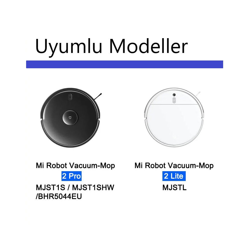 İki robot süpürge: siyah (2 Pro) ve beyaz (2 Lite) model isimleriyle.