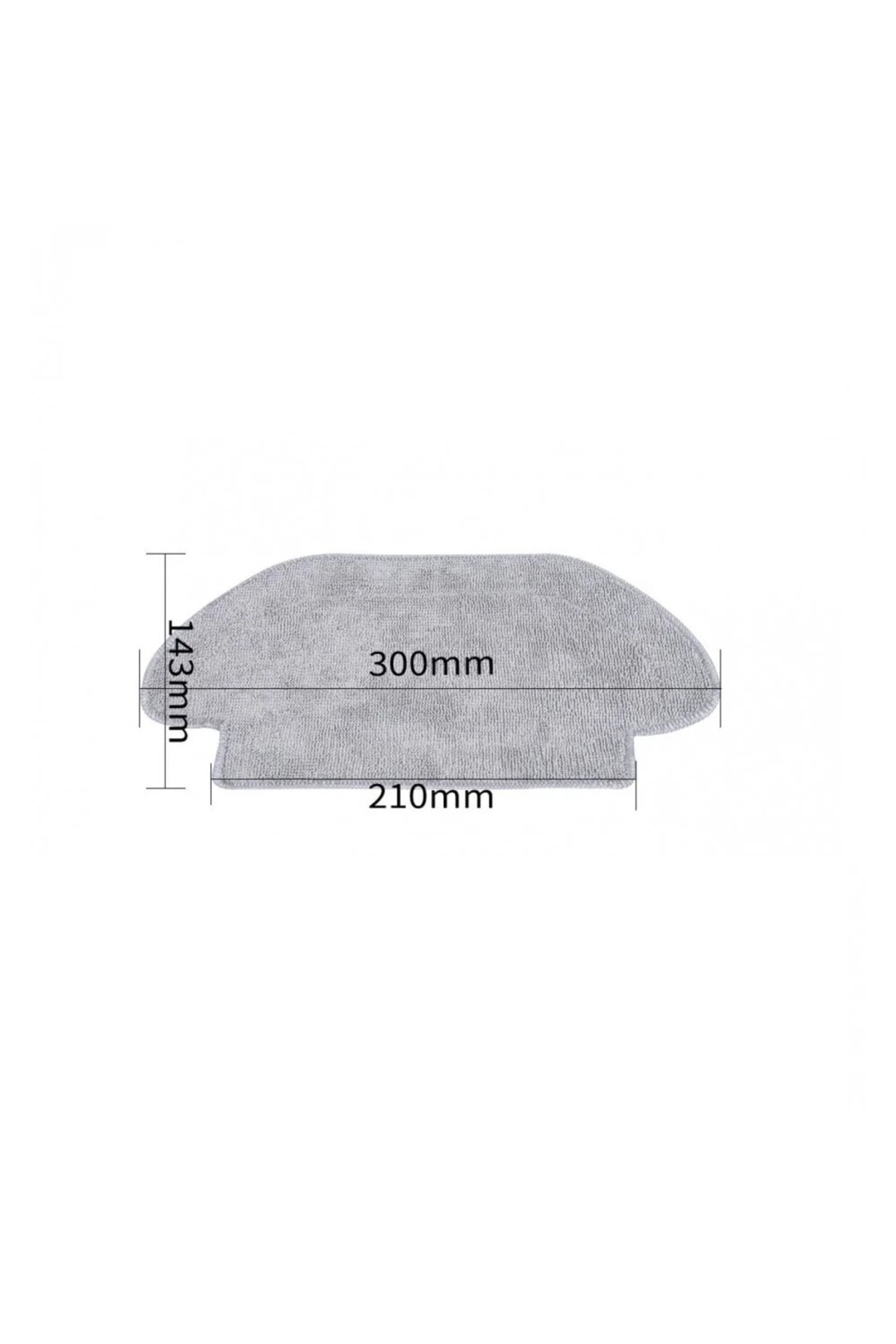 Gri mikrofiber bez, 300x210mm boyutlarında, 143mm genişliğinde.