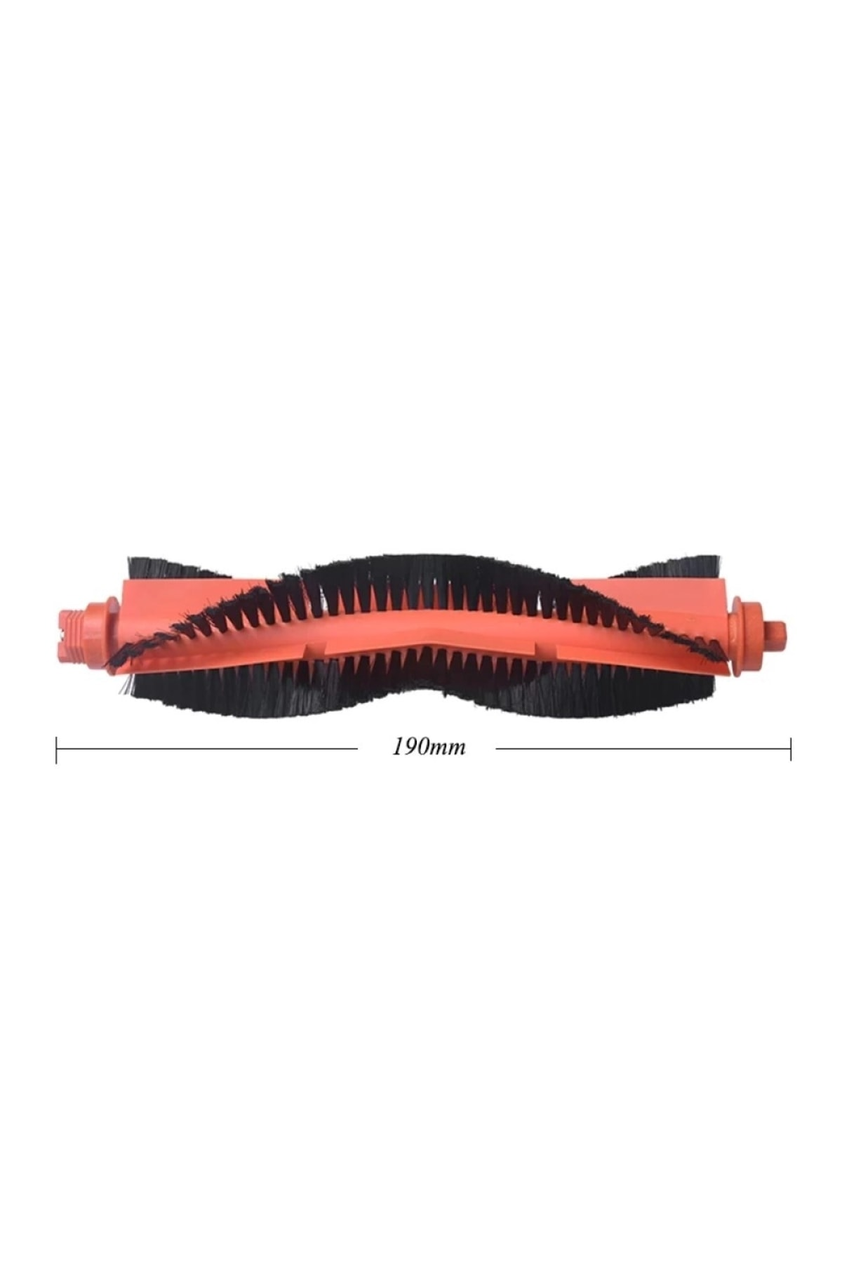 Siyah kıllı turuncu fırça rulosu, 190 mm uzunluğunda.