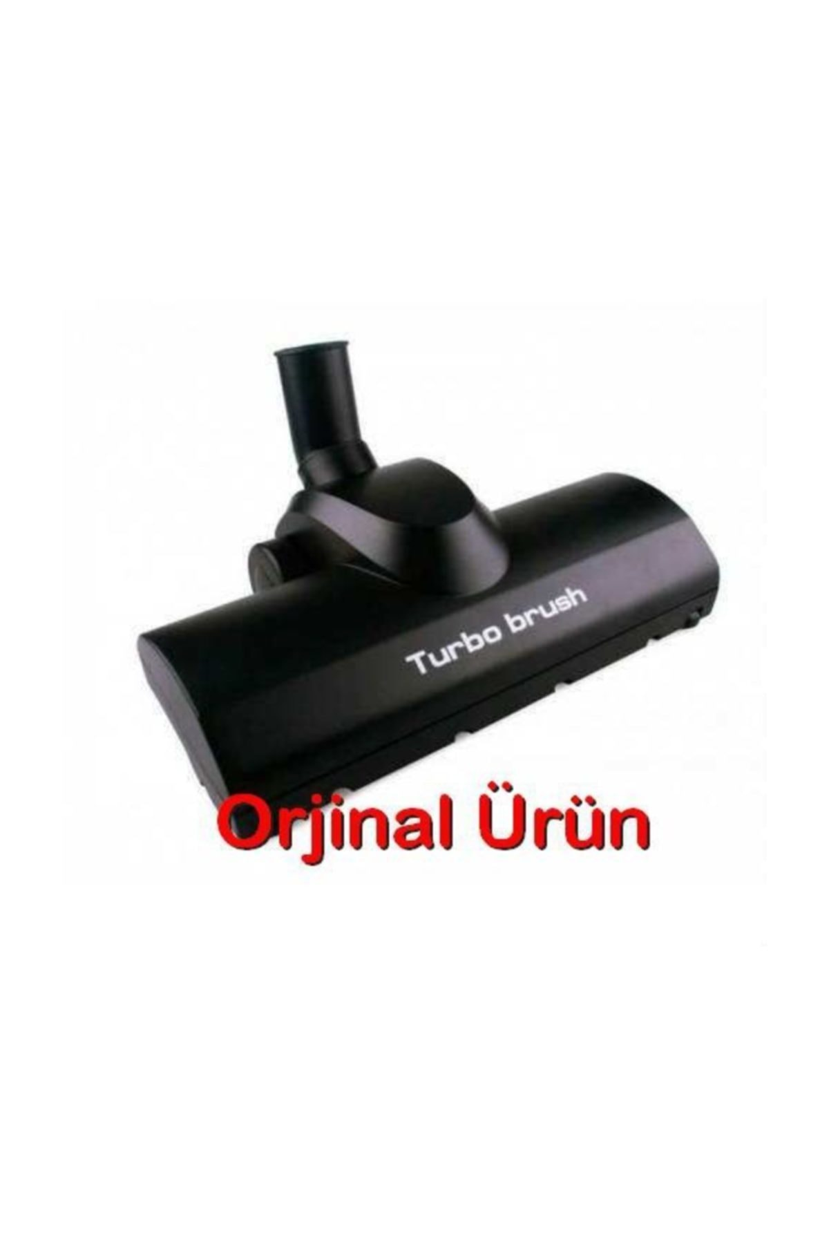 Metinli siyah turbo fırça başlığı.
