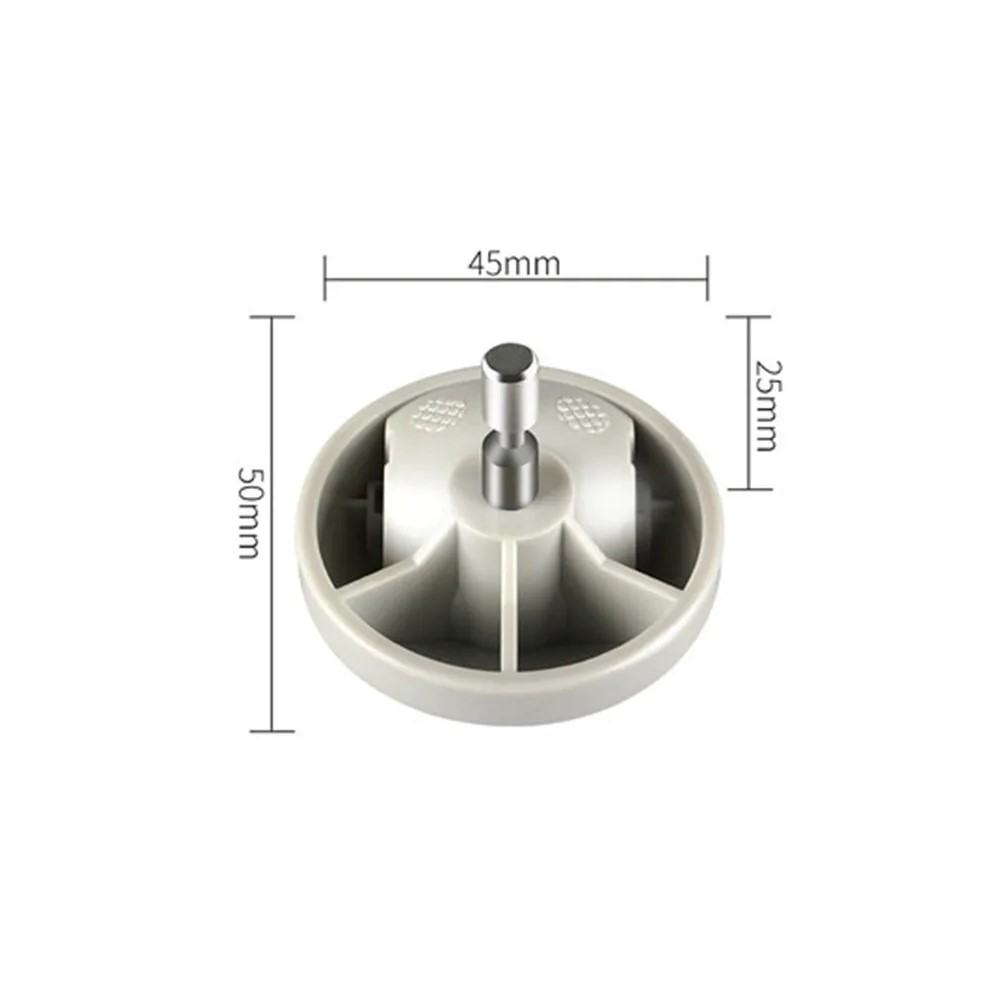 Metal pimli, iki küçük silindirli gri tekerlek. Boyutlar: 45x50x25mm.