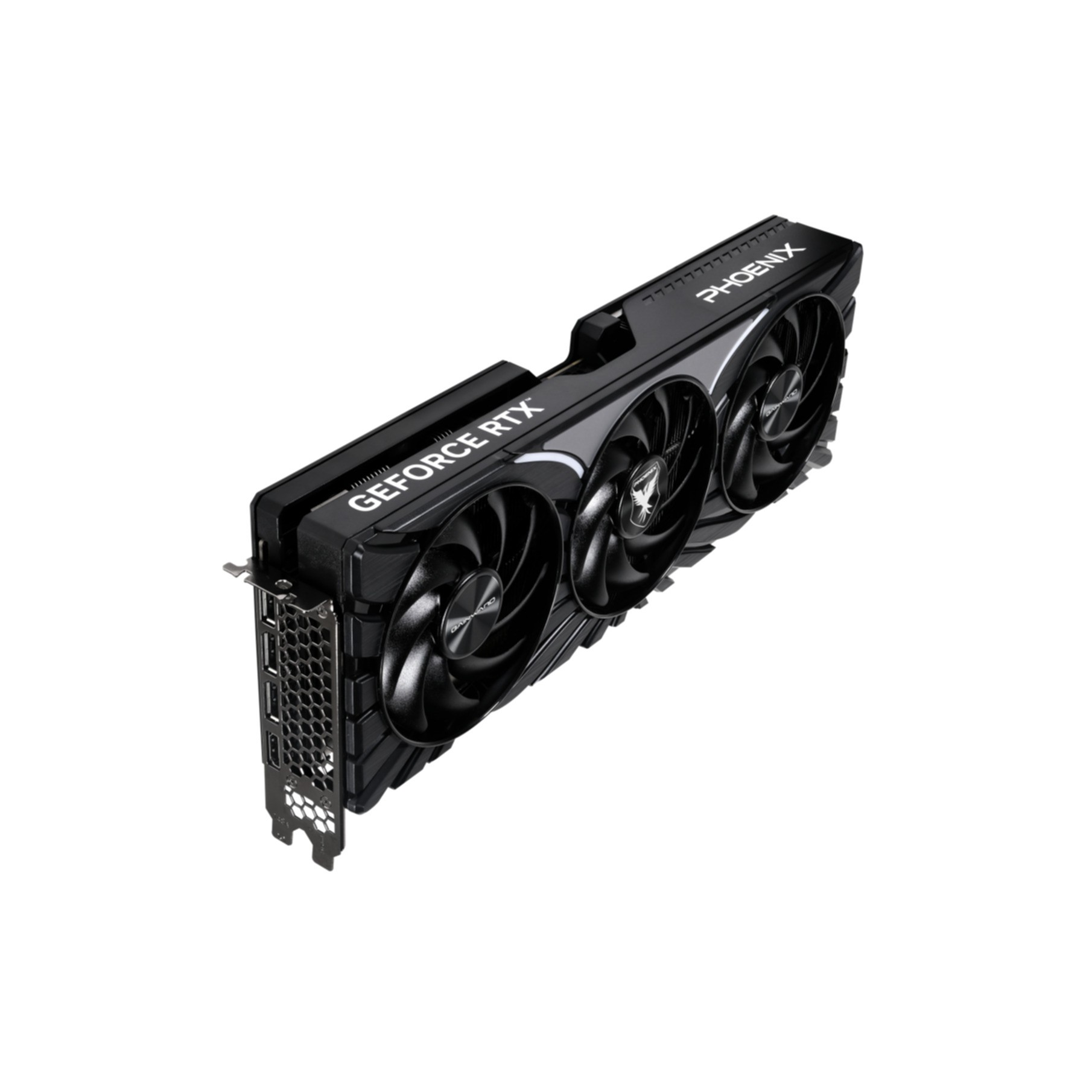 Black graphics card with three fans and 