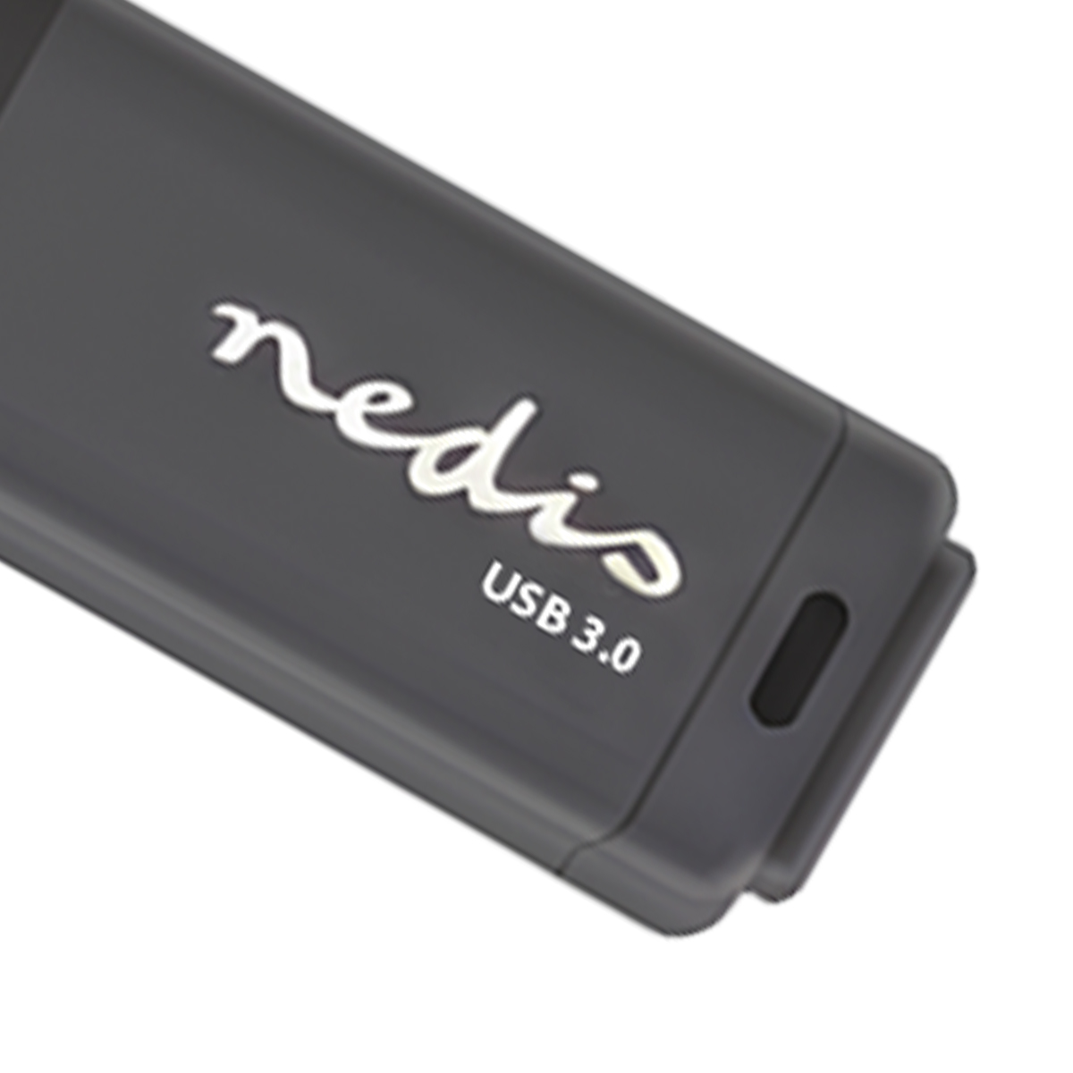 Dark gray USB stick with Nedis logo and USB 3.0 label.