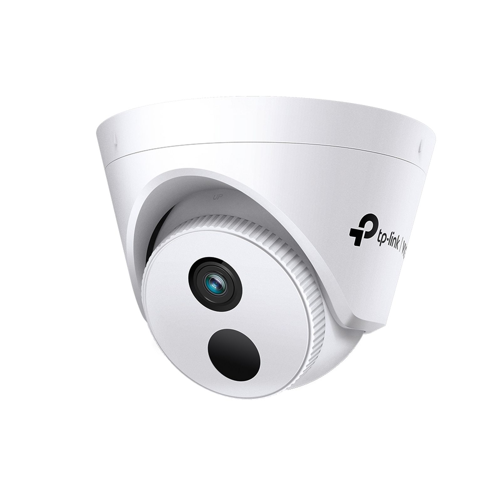 Telecamera di sicurezza bianca con logo e lente TP-Link.