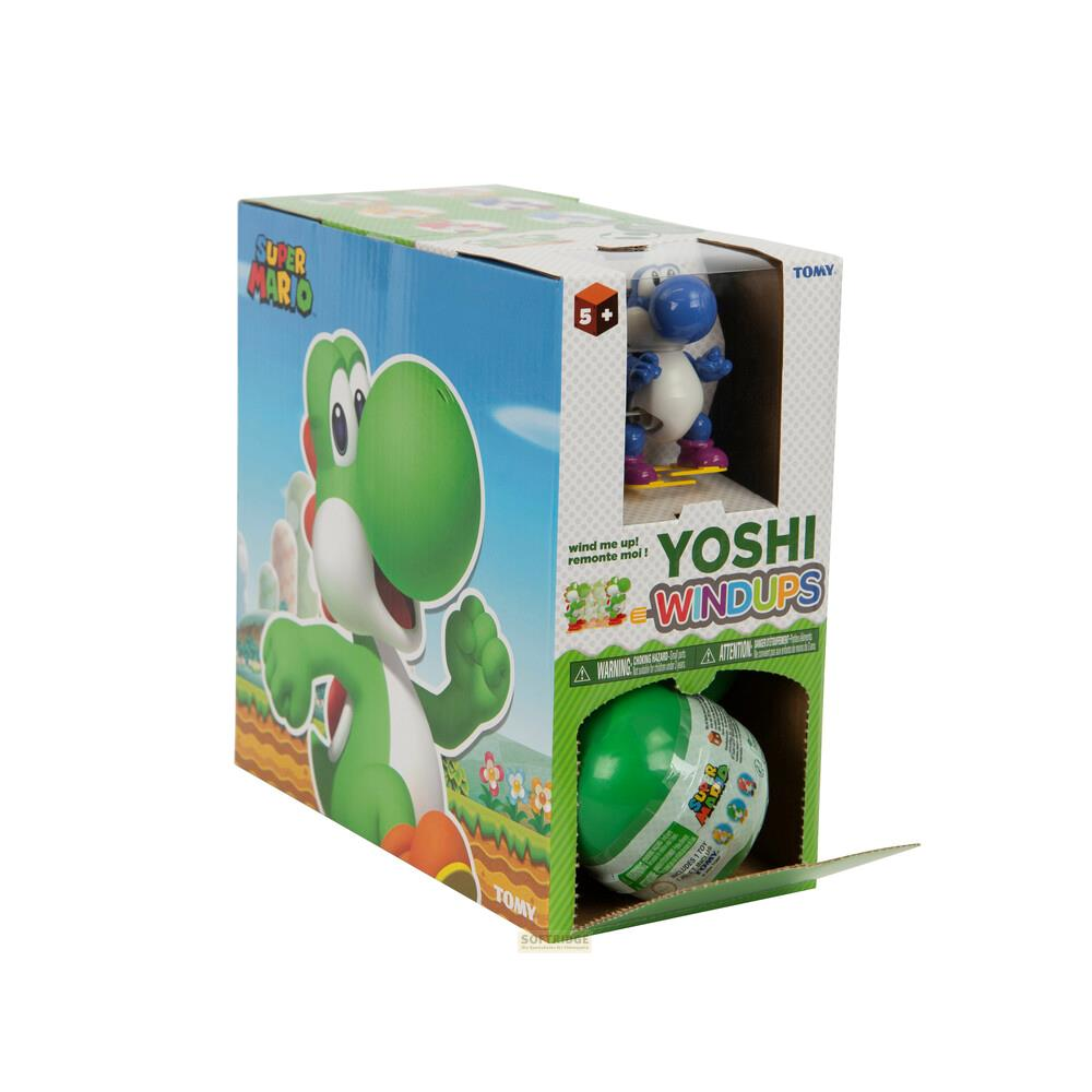 Jouet Super Mario Yoshi Windups. Comprend une boule verte et une figurine.