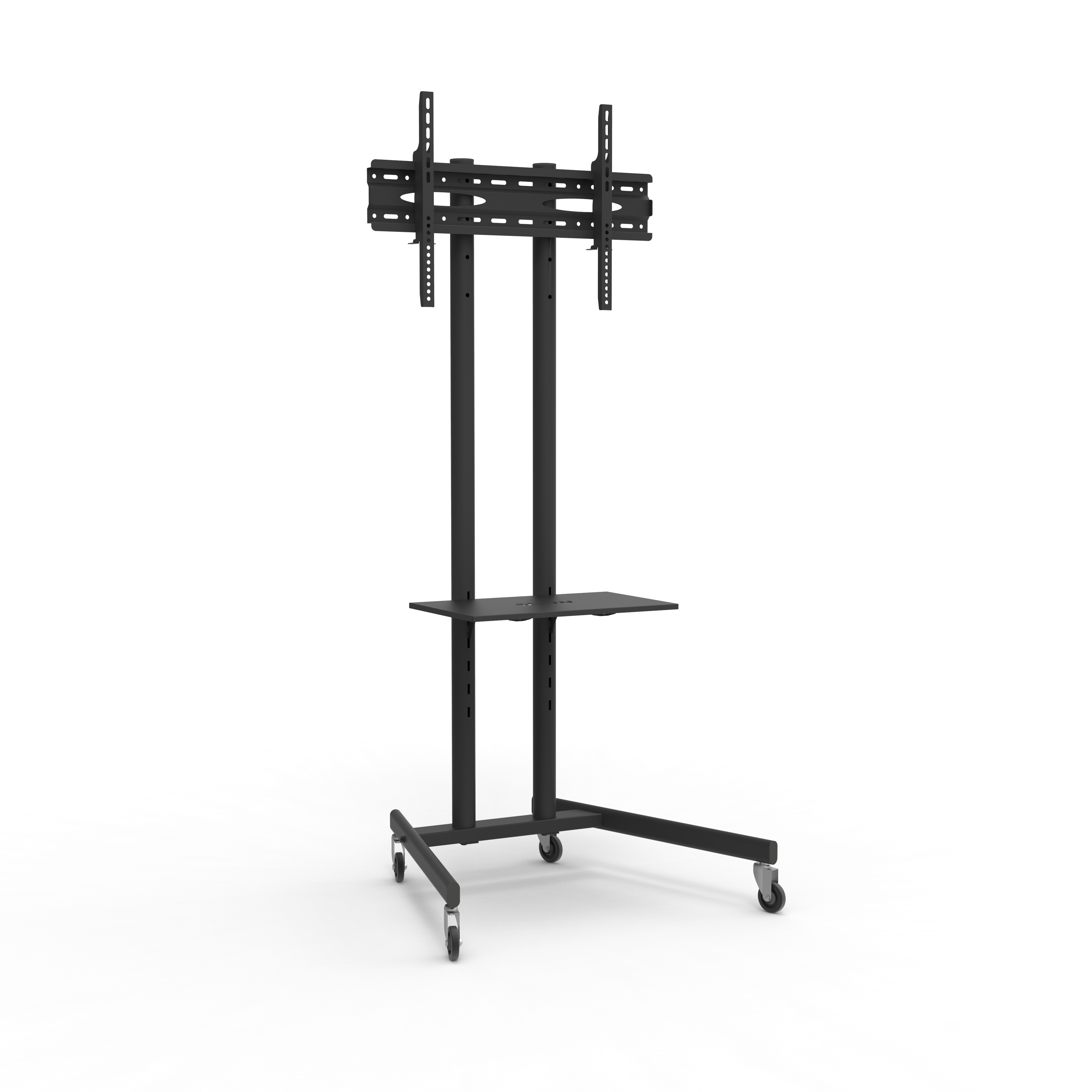 ALPIN Ev Tipi Tekerlekli Metal Ayaklı Siyah