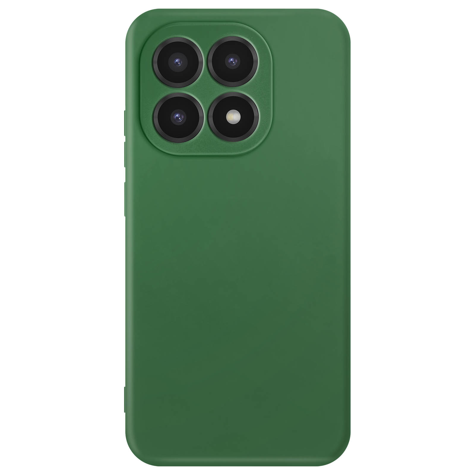 Groene telefoonhoes met vier camera's aan de achterkant.