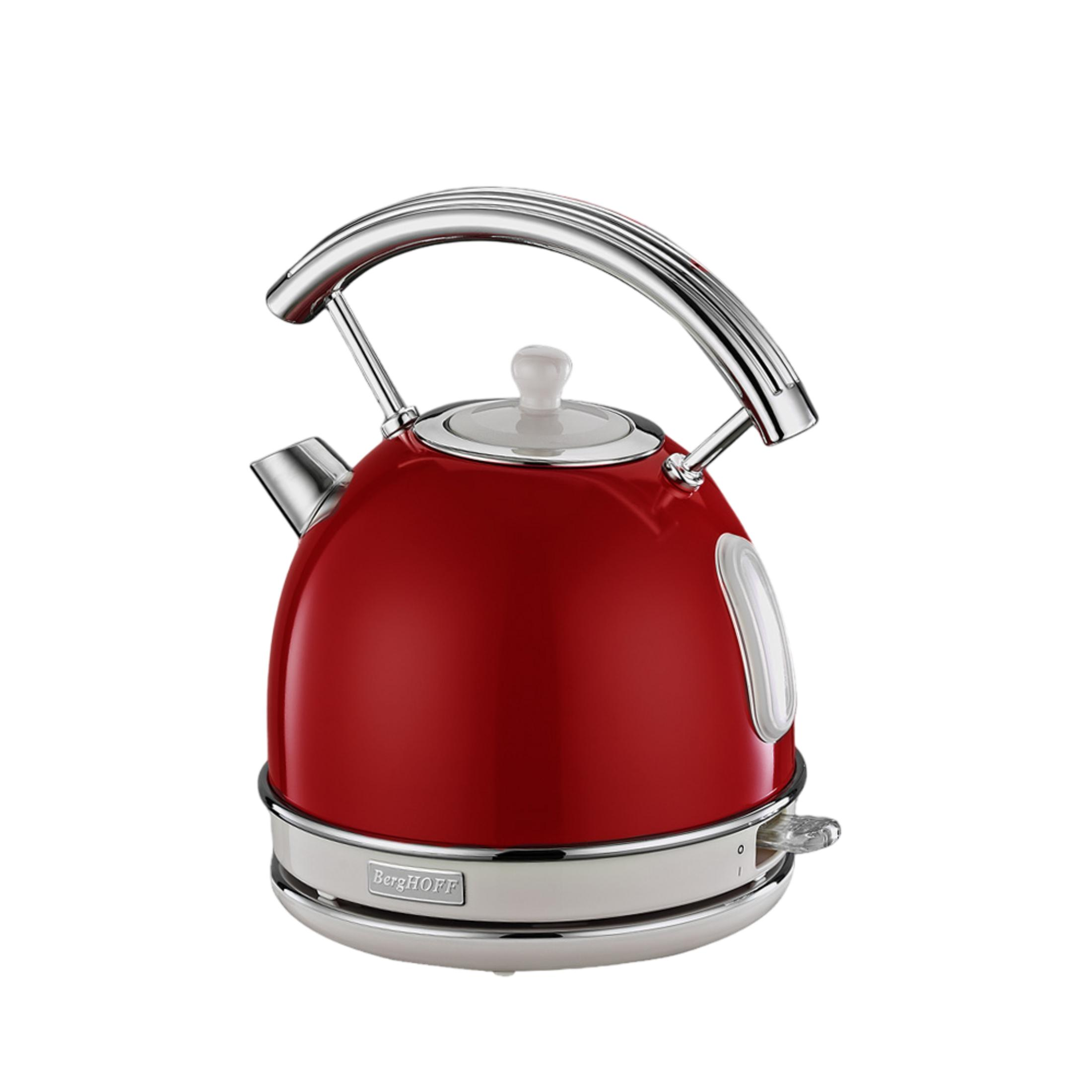 BERGHOFF Gem Retro 1.7 Litre Yuvarlak Su Isıtıcısı Kırmızı