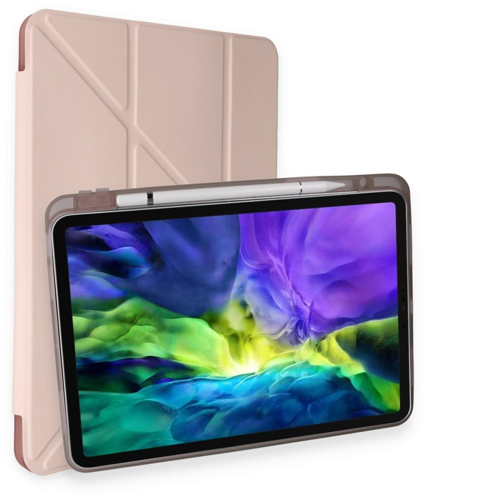 NEWFACE Mars iPad Pro 11 (2024) Uyumlu Kalemlikli iPad Pro 11 (2024) Tablet Kılıfı Rose Gold
