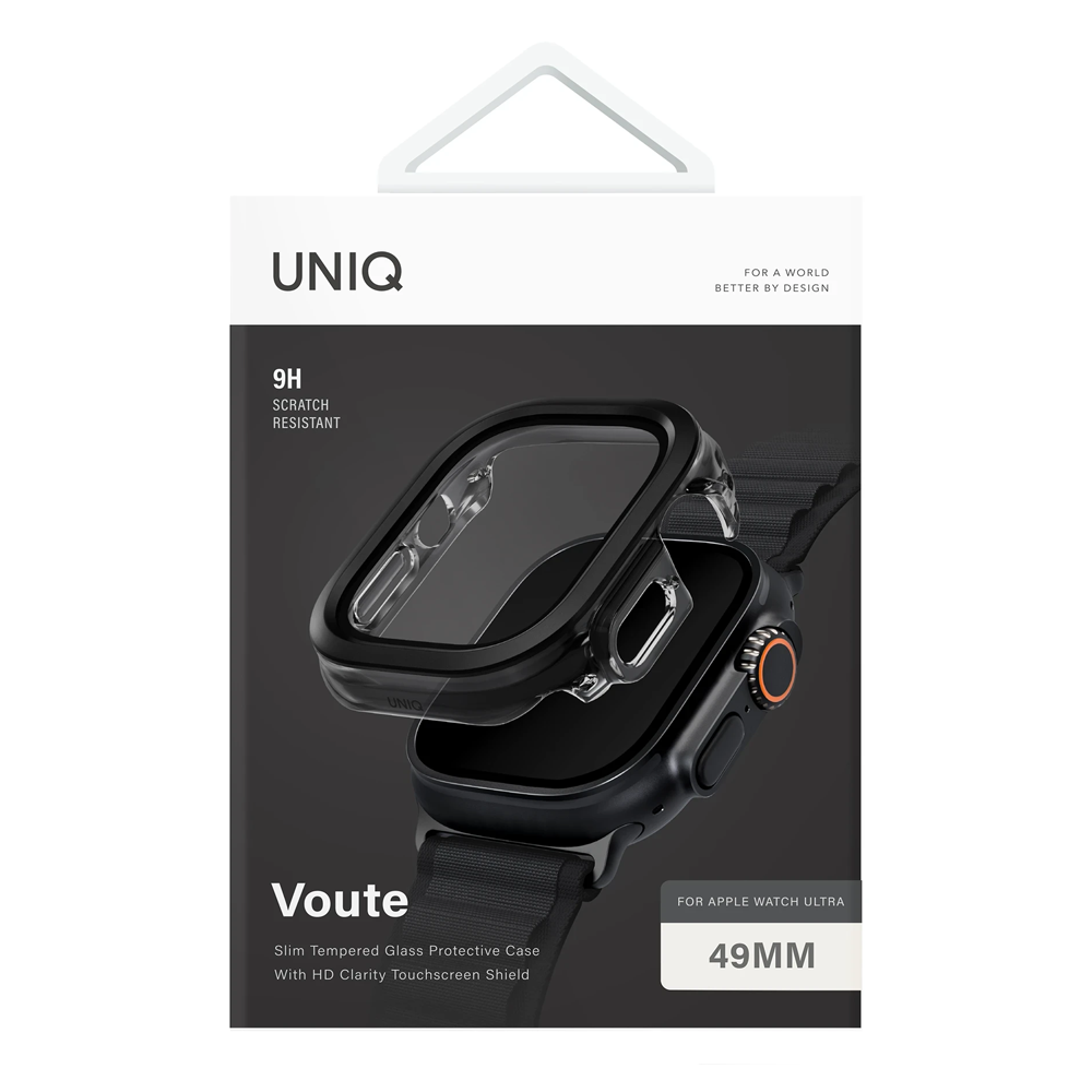 UNIQ Voute Apple Watch Ultra 49mm kılıfı, 9H çizilmeye dayanıklı.