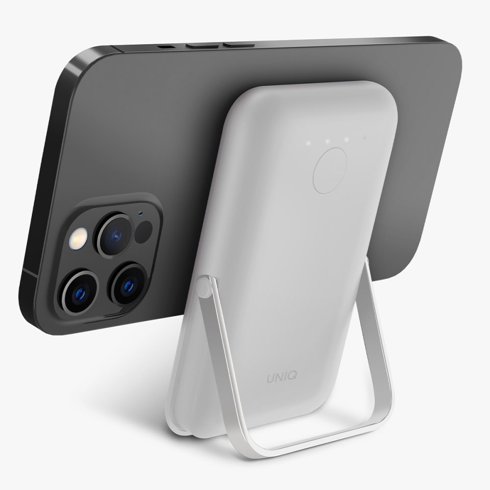 UNIQ Hoveo Manyetik 5000 mAh mAh Standlı powerbank Gri